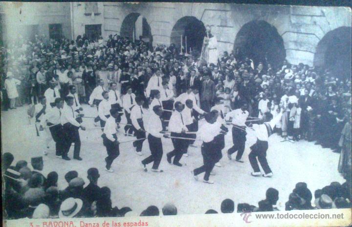 Postales: BAYONA, PONTEVEDRA, DANZA DE LAS ESPADAS. - Foto 1