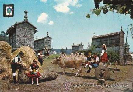 Postales: GALICIA - TIEMPO DE VAGAR - DESCANSO - ESTAMPA TIPICA - N&ordm; 14 - ED. DOMINGUEZ - A&Ntilde;O 1964 - NUEVA