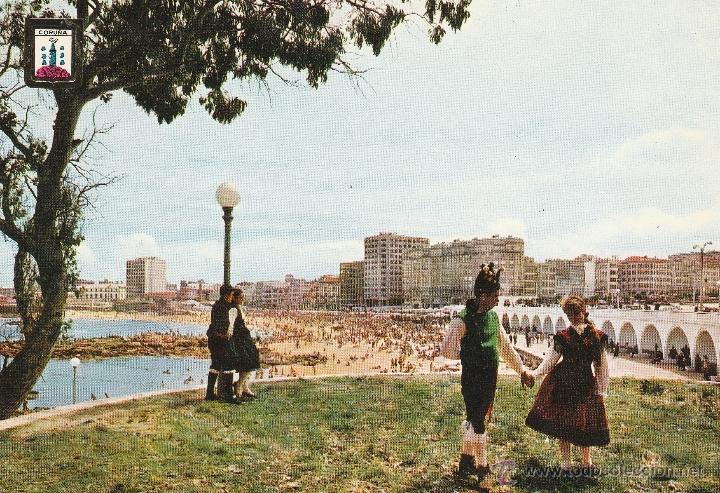 Postales: N&ordm; 17445 POSTAL LA CORU&Ntilde;A PLAYA DE RIAZOR - Foto 1