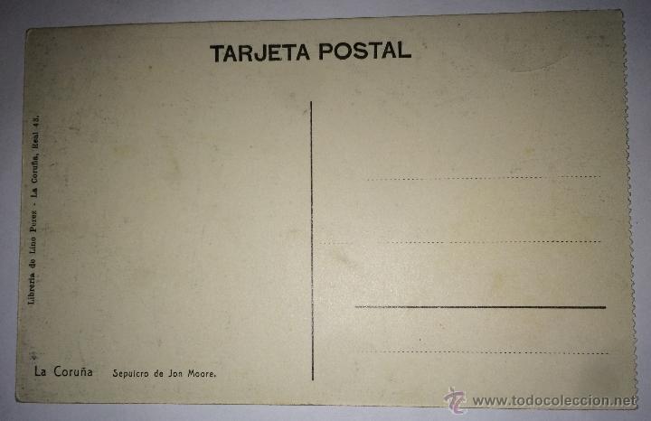 Postales: POSTAL DE LA CORU&Ntilde;A SEPULCRO DE JON MOORE - Foto 2