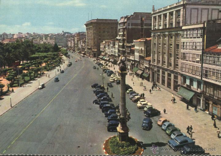Postales: LA CORU&Ntilde;A - AVENIDA DE LOS CANTONES - Foto 1