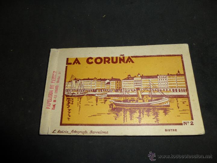 Cartoline: BLOC N&ordm; 2, CON 20 POSTALES EN SEPIA DE LA CORU&Ntilde;A, ED. L. ROISIN, 14 X 9 CM.