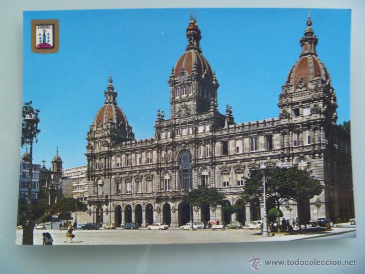 Postales: POSTAL DE LA CORU&Ntilde;A : PALACIO MUNICIPAL - Foto 1