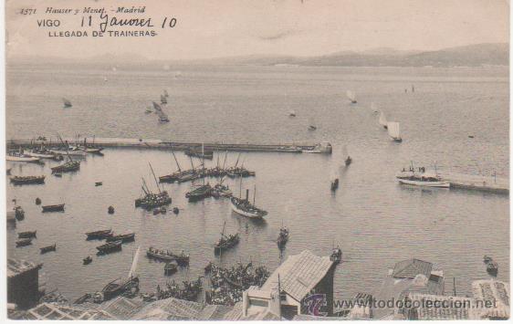 Postales: VIGO. LLEGADA DE TRAINERAS - Foto 1