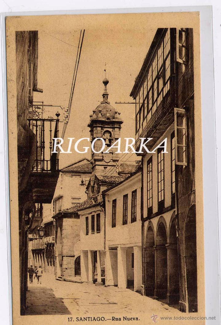 Postkarten: SANTIAGO (CORU&Ntilde;A).- RUA NUEVA