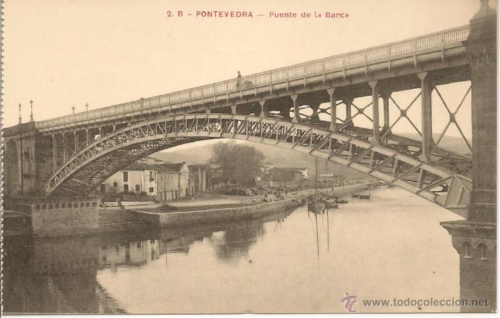 Postales: POSTAL PONTEVEDRA - 2.B. PUENTE DE LA BARCA. - Foto 1