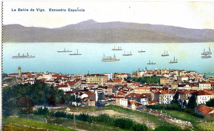 Postales: POSTAL LA BAH&Iacute;A DE VIGO (PONTEVEDRA).- ESCUADRA ESPA&Ntilde;OLA. ED. L.G.