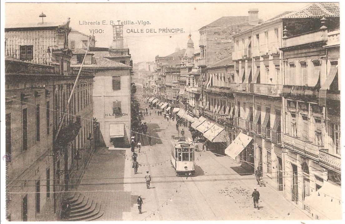 Postales: VIGO CALLE DEL PR&Iacute;NCIPE 1922