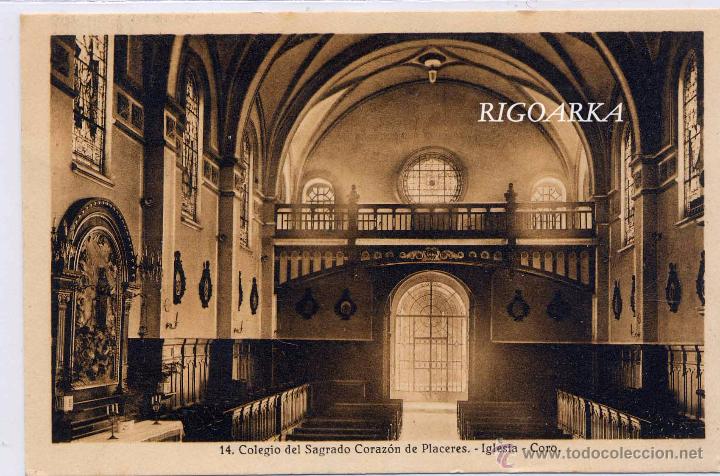 Postkarten: COLEGIO DEL SAGRADO CORAZ&Oacute;N DE PLACERES.- IGLESIA-CORO