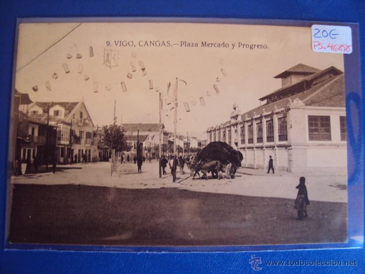 Postales: (PS-46898)POSTAL DE CANGAS-PLAZA MERCADO Y PROGRESO - Foto 1