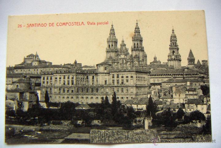 Postais: POSTAL DE GALICIA SANTIAGO DE COMPOSTELA - VISTA PARCIAL - N&ordm; 26 THOMAS
