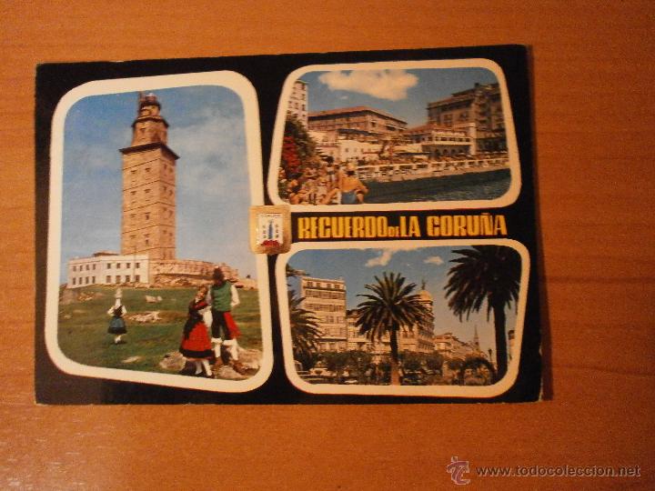Postales: POSTAL LA CORU&Ntilde;A TORRE DE HERCULES CIRCULADA - Foto 1
