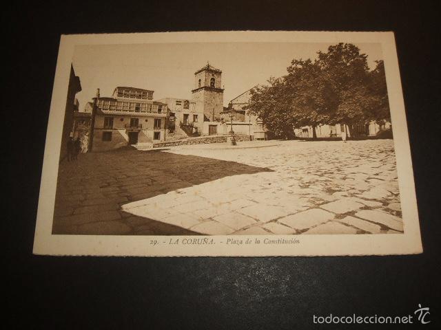 Postales: LA CORU&Ntilde;A PLAZA DE LA CONSTITUCION - Foto 1