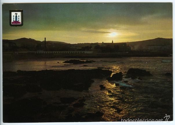Postales: N&ordm; 22 A Coru&ntilde;a. Puesta del Sol en Riazor. Ediciones Dom&iacute;nguez. - Foto 1