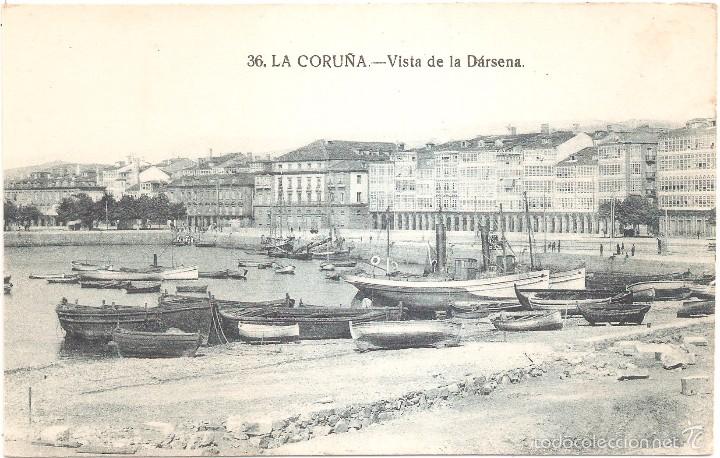Postales: LA CORU&Ntilde;A VISTA DE LA D&Aacute;RSENA