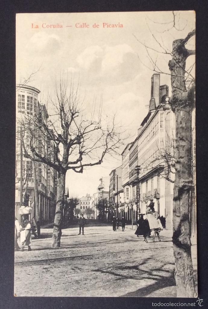 Postales: POSTAL. CALLE DE PICAVIA. LA CORU&Ntilde;A. - Foto 1
