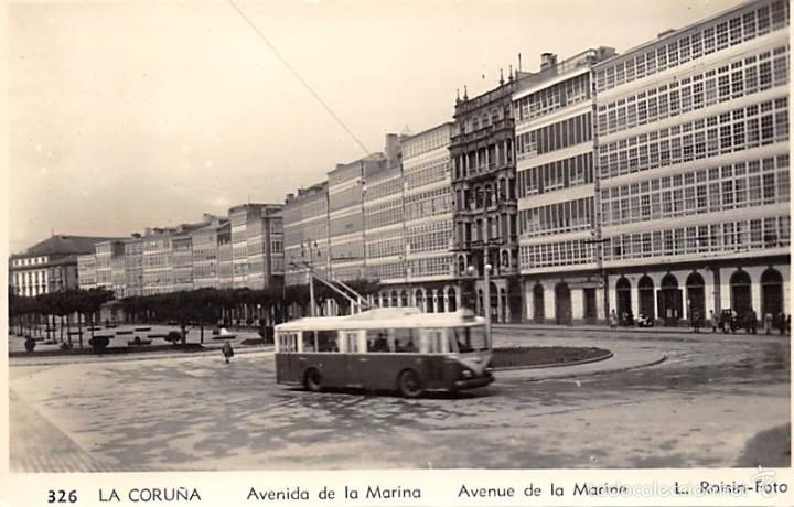 Postales: LA CORU&Ntilde;A.- AVENIDA DE LA MARINA