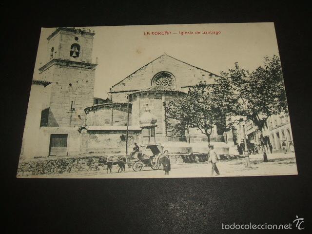 Postales: LA CORU&Ntilde;A IGLESIA DE SANTIAGO - Foto 1