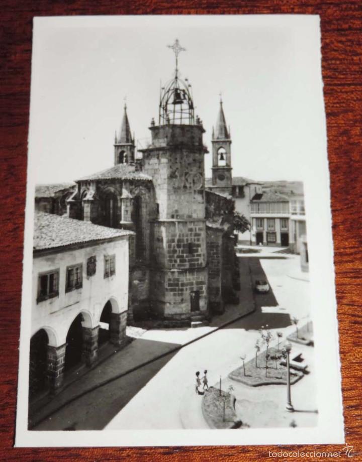 Postcards: FOTO POSTAL DE BETANZOS. N. 66. IGLESIA DE SANTIAGO Y TORRE MUNICIPAL, OPTICA, FOTOGRAF&Iacute;A SELGAS. SI
