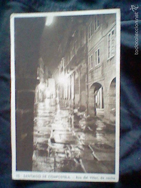 Postales: RUA DEL VILLAR NOCHE  SANTIAGO COMPOSTELA ED ROISIN N&ordm; 10 S/C