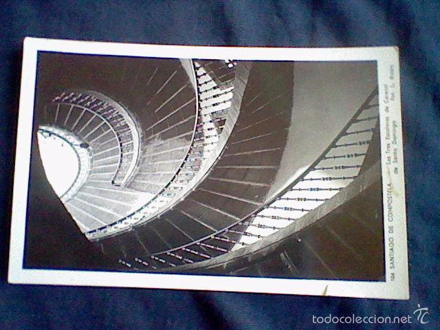 Postales: tres escaleras caracol santo domingo  santiago compostela  ed foto roisin n&ordm; 104