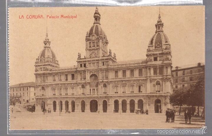 Postales: TARJETA POSTAL LA CORU&Ntilde;A - PALACIO MUNICIPAL. THOMAS - Foto 1