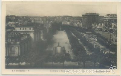 Postales: POSTAL DE CORU&Ntilde;A. JARDINES Y CANTONES N&ordm; 9   P-GA-1169