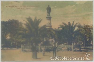 Postales: POSTAL ANTIGUA DE CORU&Ntilde;A. JARDINES DE MENDEZ NU&Ntilde;EZ. ESTATUA DE CARBALLO  P-GA-1250