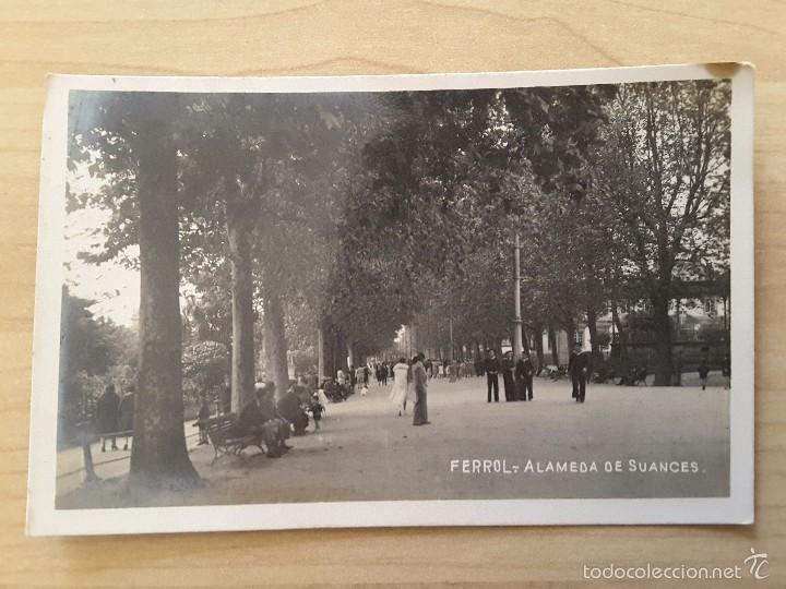 Postales: POSTAL DE FERROL - ALAMEDA DE SUANCES - Foto 1