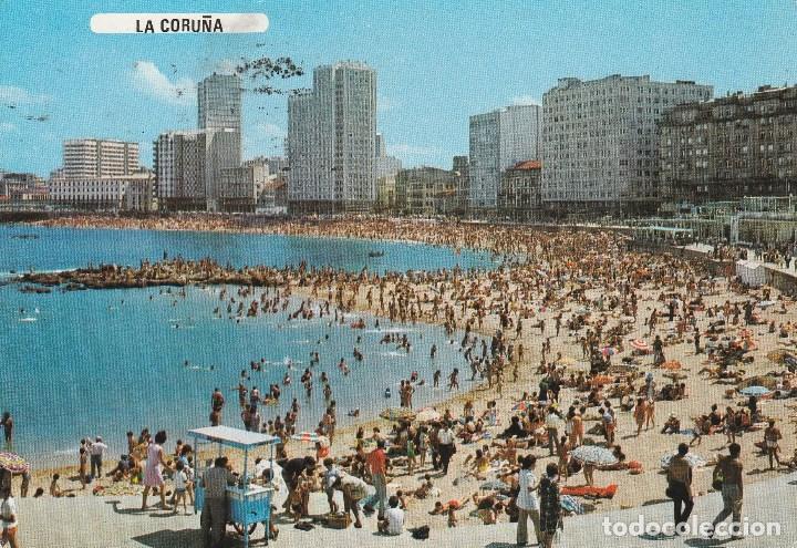 Postales: N&ordm; 29049 POSTAL LA CORU&Ntilde;A PLAYA DE RIAZOR - Foto 1