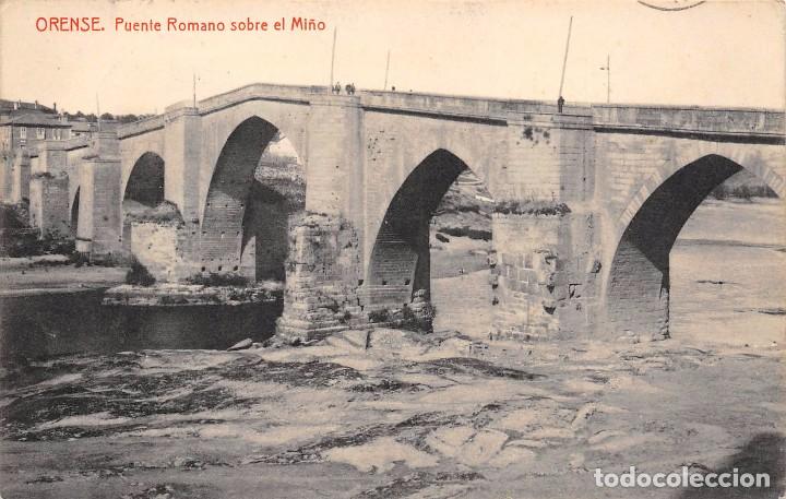 Postales: ORENSE.- PUENTE ROMANO SOBRE EL MI&Ntilde;O