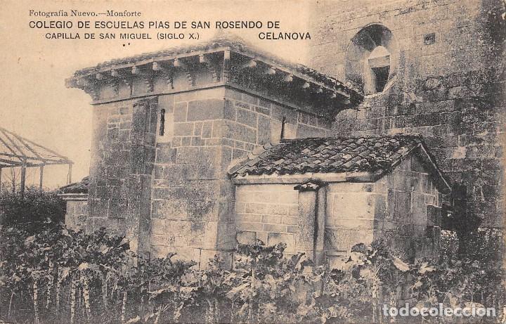 Postales: COLEGIO DE ESCUELAS P&Iacute;AS DE SAN ROSENDO DE CELANOVA-CAPILLA DE SAN MIGUEL (SIGLO X)