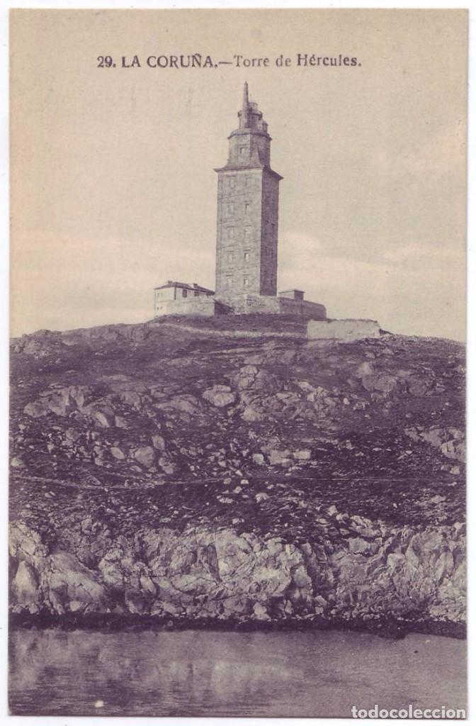 Cartoline: La Coruña: Torre de Hércules. No consta editor. No circulada (Años 20)
