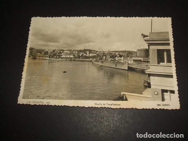 Postales: LA CORU&Ntilde;A MUELLE DE TRASATLANTICOS - Foto 1