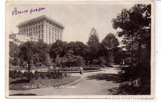 Postales: TARJETA POSTAL,LA CORU&Ntilde;A ,JARDINES. EDICIONES UNIQUE. - Foto 1