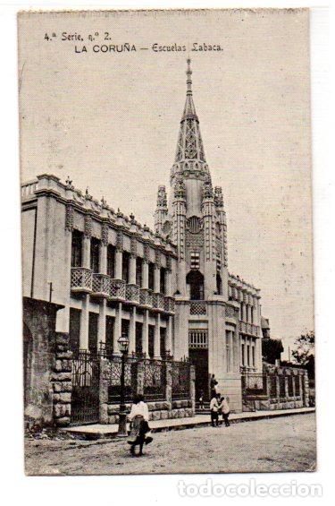 Postales: TARJETA POSTAL,LA  CORU&Ntilde;A ,ESCUELAS LABACA, EDIT. FERRER. - Foto 1
