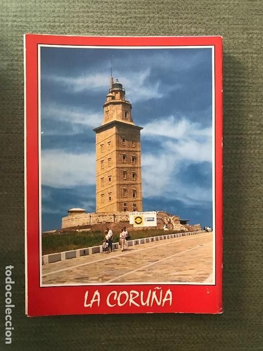 Postales: ANTIGUO ACORDE&Oacute;N POSTALES LA CORU&Ntilde;A - Foto 1