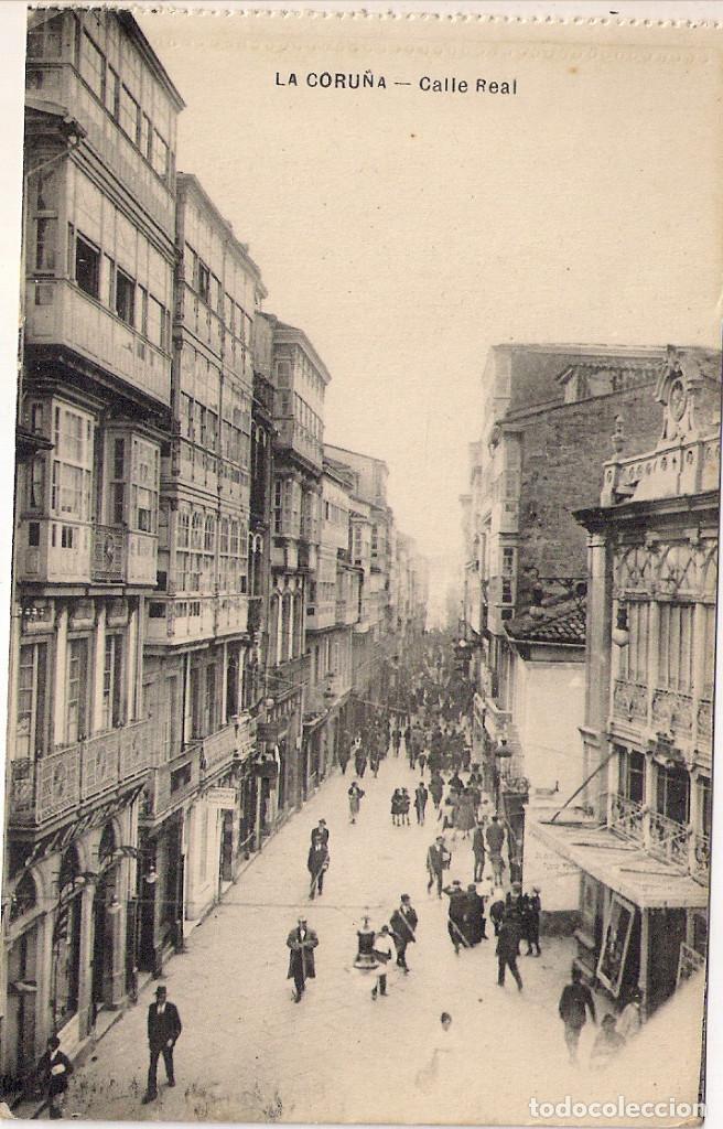 Postales: LA CORU&Ntilde;A - CALLE REAL - Foto 1