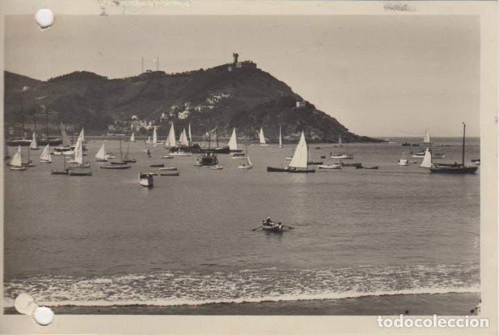 Postales: postal n&ordm; 103 san sebastian la bahia en dias de regatas
