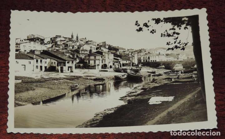 Postais: FOTO POSTAL DE BETANZOS (A CORU&Ntilde;A) N. 7. VISTA PARCIAL Y PUENTE NUEVO. ED. ARRIBAS 7, SIN CIRCULAR
