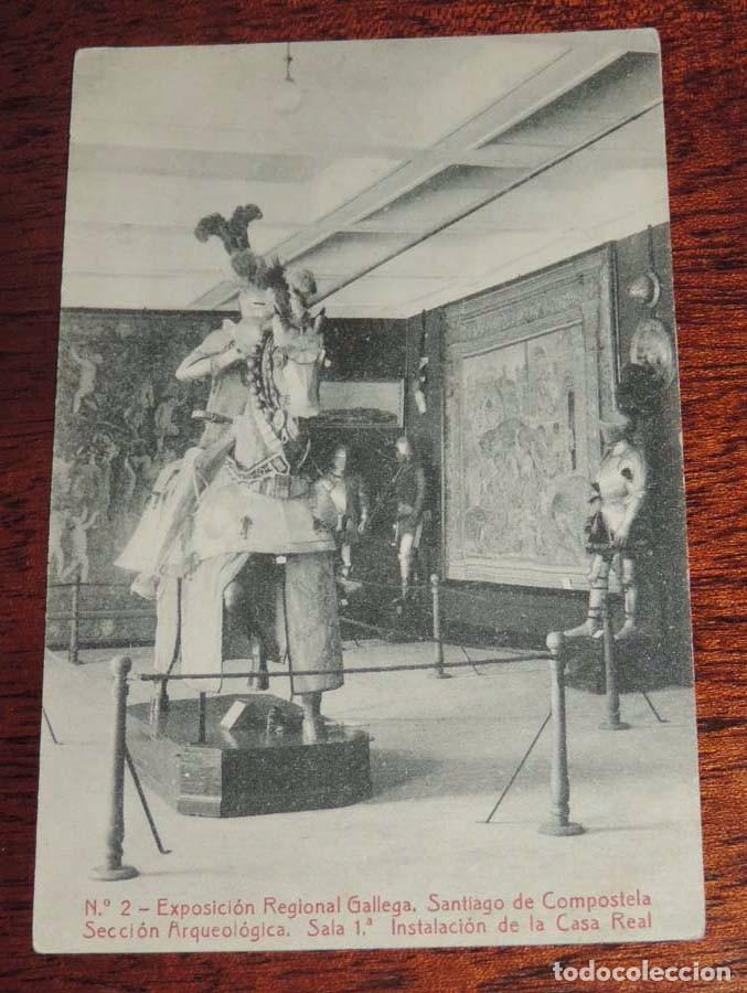 Postales: ANTIGUA POSTAL DE LA EXPOSICION REGIONAL GALLEGA, N.2, SANTIAGO DE COMPOSTELA, SECCION ARQUEOLOGICO,