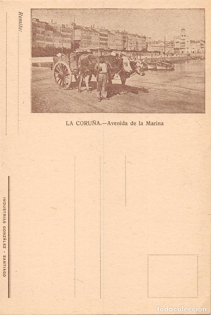 Postales: LA CORU&Ntilde;A.- AVENIDA DE LA MARINA - Foto 1