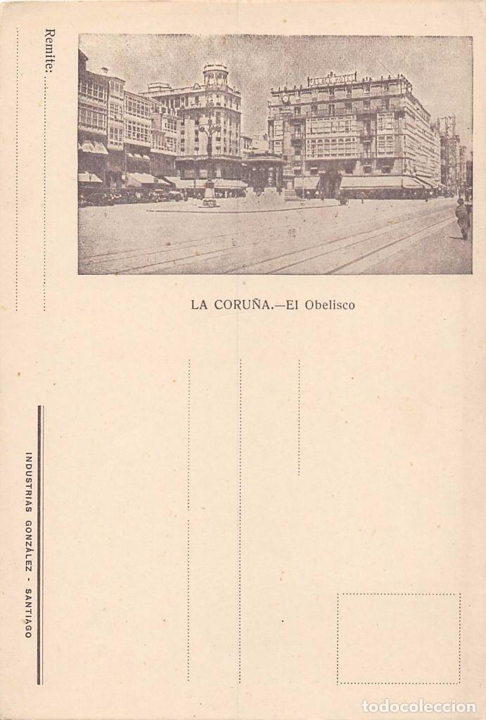 Postales: LA CORU&Ntilde;A.- EL OBELISCO - Foto 1