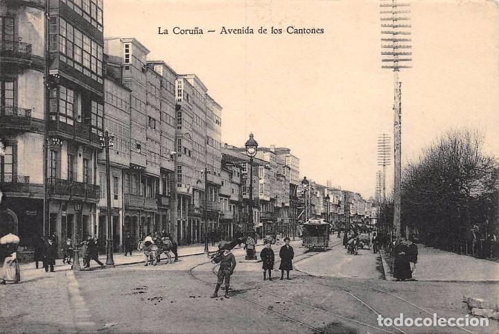 Postales: LA CORU&Ntilde;A.- AVENIDA DE LOS CANTONES - Foto 1