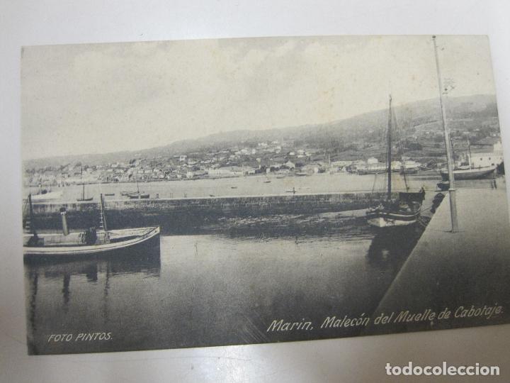 Postales: Postal de Marin, Malec&oacute;n del Muelle de Cabotaje. Fotos Pintos. Sin circular y sin escribir