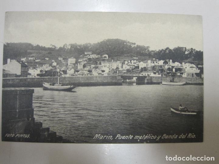 Postales: Postal de Marin, Puente met&aacute;lico y Banda del R&iacute;o. Foto Pintos. Sin circular ni escribir