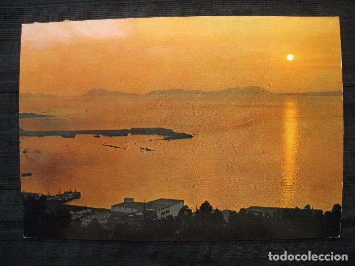 Postales: POSTAL VIGO - PUESTA DE SOL. - Foto 1