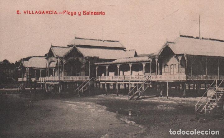 Postales: POSTAL VILLAGARCIA - PLAYA Y BALNEARIO P.MUNDI/GALI-38 . BUEN ESTADO