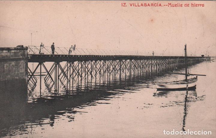 Postales: POSTAL VILLAGARCIA 12 MUELLE DE HIERRO P.MUNDI/ GALI-39 BUEN ESTADO