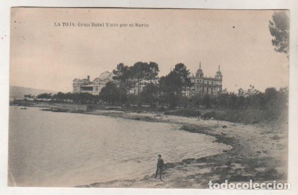 Postais: La Toja. Gran Hotel visto desde el Norte. Circulada. Sellos despegados. 1923